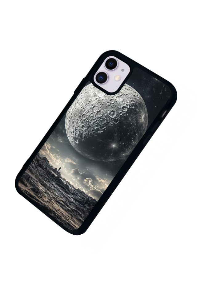 iPhone 11 Uyumlu Ay Tasarımlı Glossy Premium Kılıf