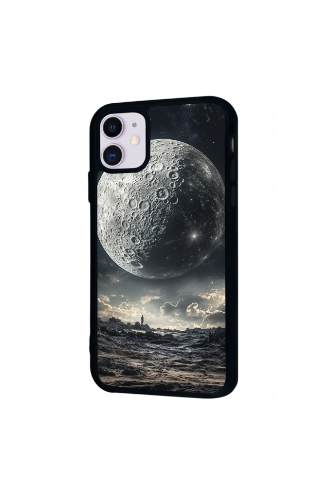 iPhone 11 Uyumlu Ay Tasarımlı Glossy Premium Kılıf
