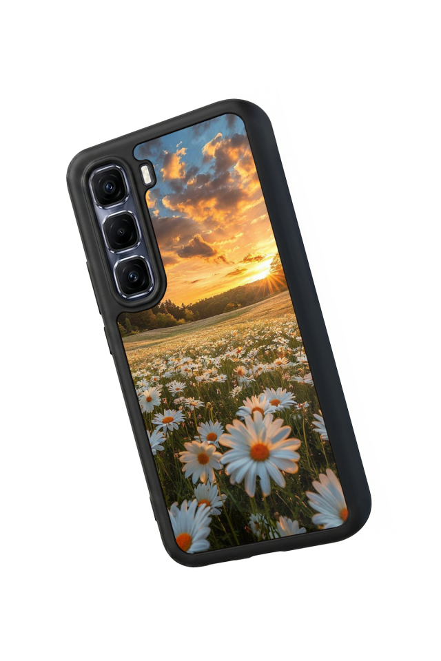 Infinix Hot 60 Pro Plus Uyumlu Cicek Tasarımlı Glossy Premium Kılıf