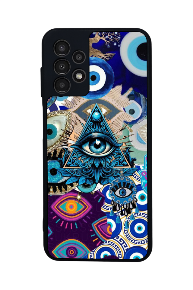 Samsung Galaxy A13 Uyumlu Göz Tasarımlı Glossy Premium Kılıf