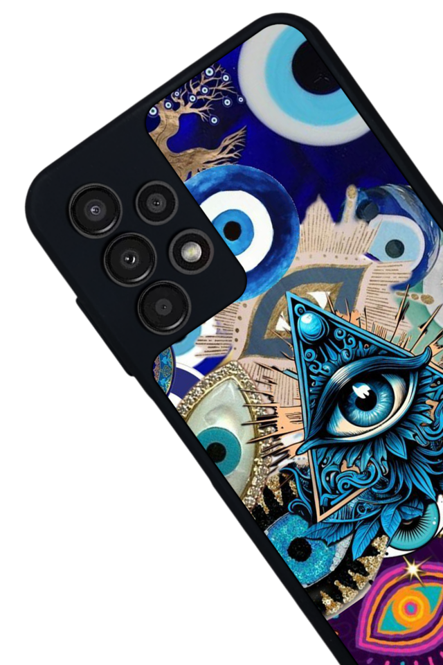 Samsung Galaxy A13 Uyumlu Göz Tasarımlı Glossy Premium Kılıf