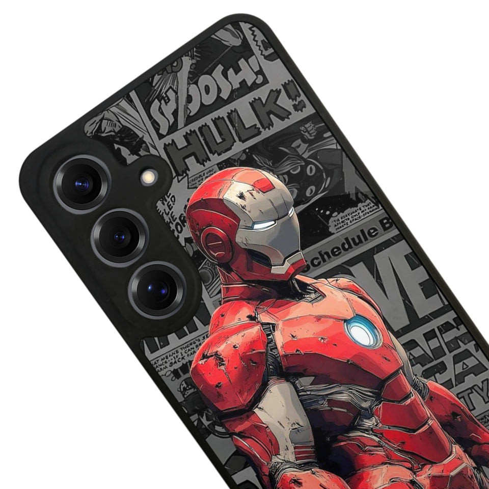 Samsung Galaxy S25 Uyumlu Iron Man ( Demir Adam ) Tasarımlı Glossy Premium Kılıf