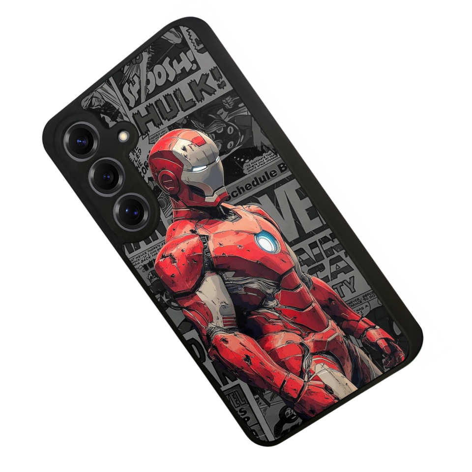Samsung Galaxy S25 Uyumlu Iron Man ( Demir Adam ) Tasarımlı Glossy Premium Kılıf