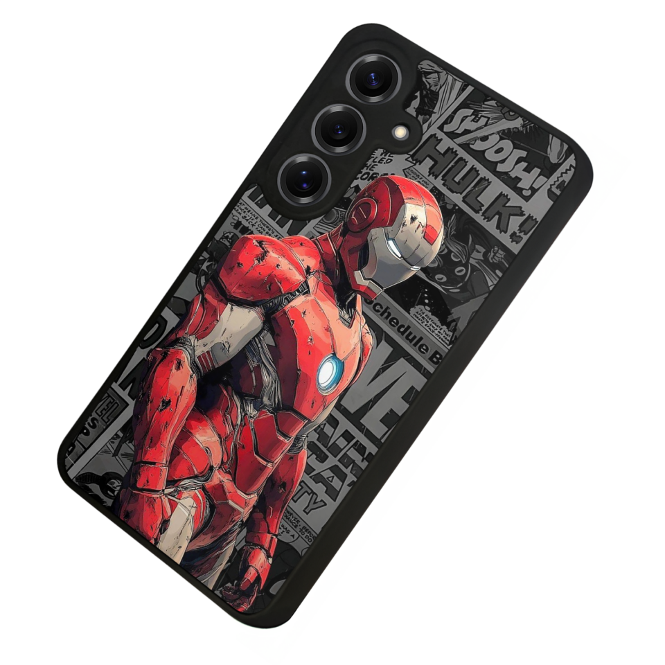 Samsung Galaxy S25 Uyumlu Iron Man ( Demir Adam ) Tasarımlı Glossy Premium Kılıf