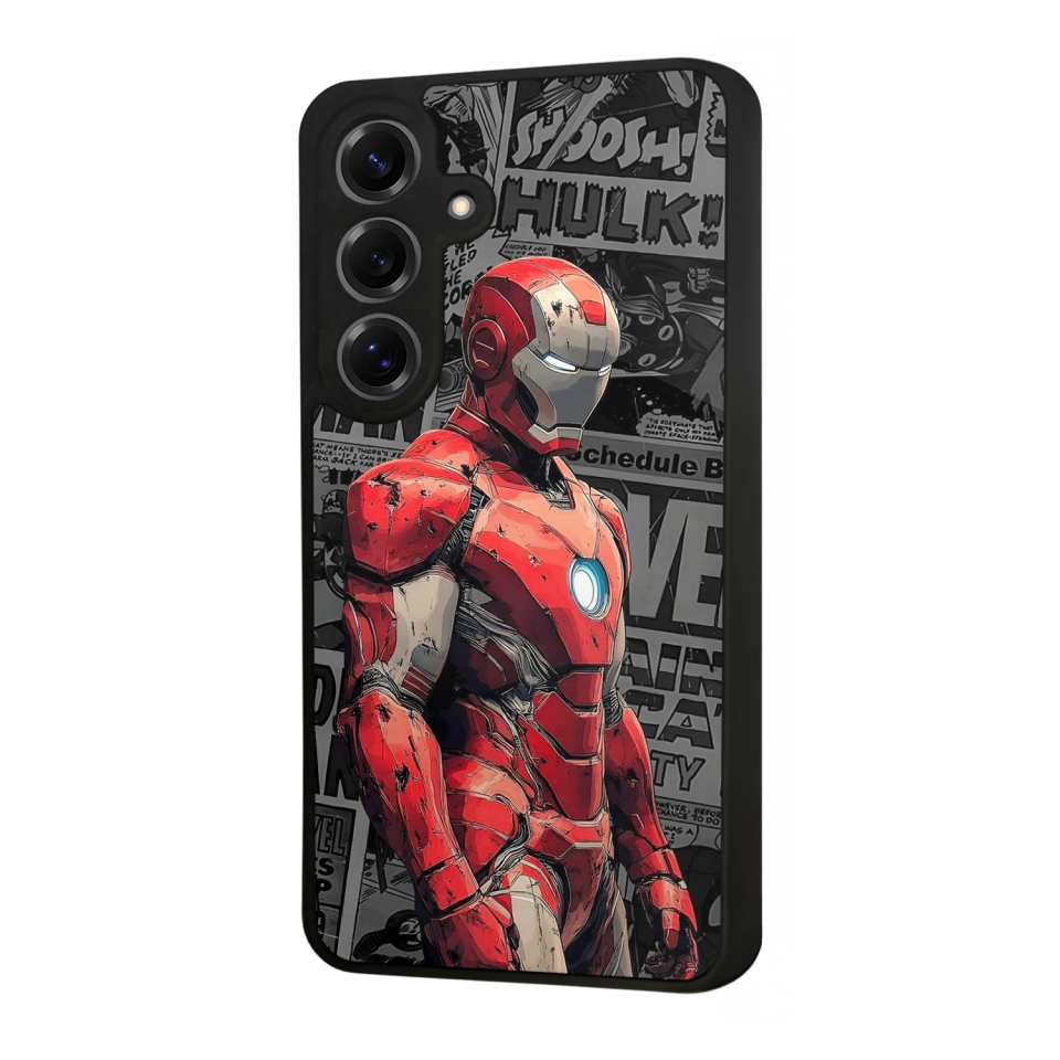 Samsung Galaxy S25 Uyumlu Iron Man ( Demir Adam ) Tasarımlı Glossy Premium Kılıf