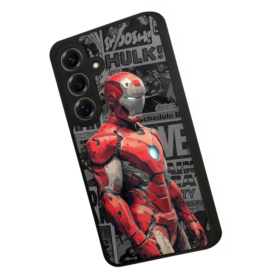 Samsung Galaxy S25 Uyumlu Iron Man ( Demir Adam ) Tasarımlı Glossy Premium Kılıf