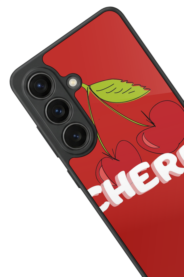 Samsung Galaxy S26 Uyumlu Kiraz Tasarımlı Glossy Premium Kılıf