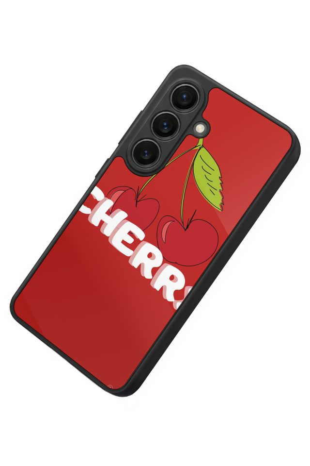 Samsung Galaxy S26 Uyumlu Kiraz Tasarımlı Glossy Premium Kılıf