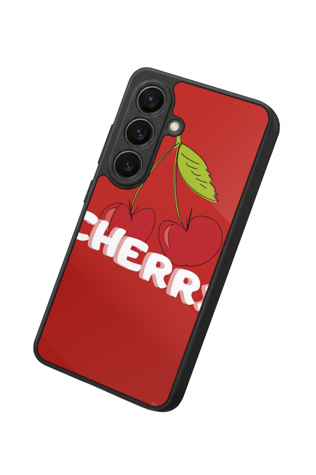 Samsung Galaxy S26 Uyumlu Kiraz Tasarımlı Glossy Premium Kılıf