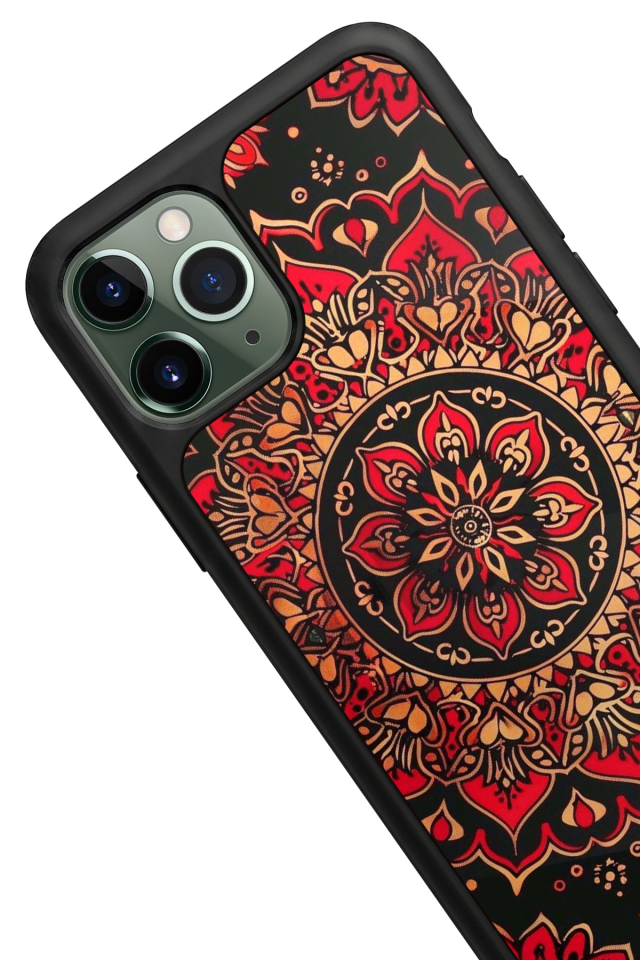 iPhone 11 Pro Max Uyumlu Mandala Tasarımlı Glossy Premium Kılıf