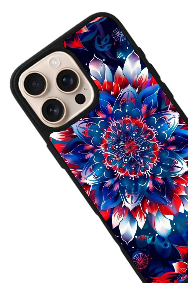 iPhone 14 Pro Uyumlu Mandala Tasarımlı Glossy Premium Kılıf