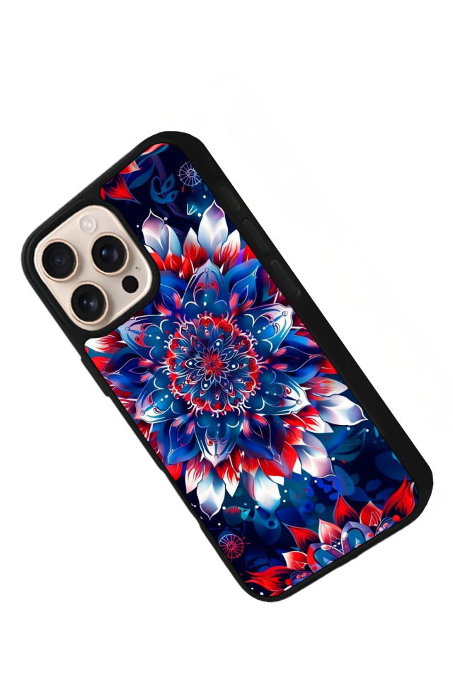 iPhone 14 Pro Uyumlu Mandala Tasarımlı Glossy Premium Kılıf