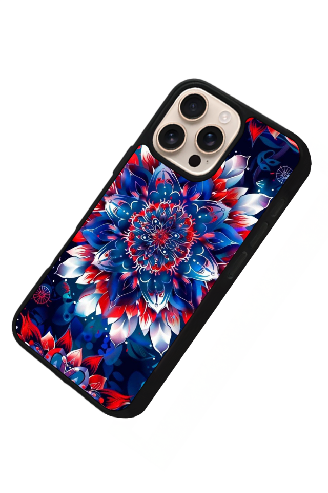 iPhone 14 Pro Uyumlu Mandala Tasarımlı Glossy Premium Kılıf