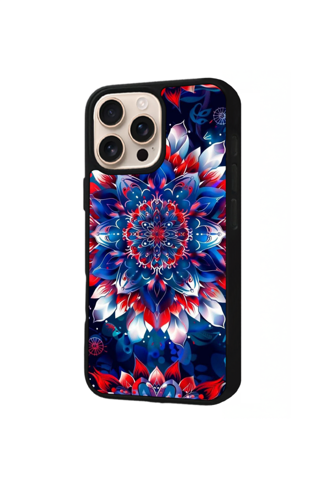 iPhone 14 Pro Uyumlu Mandala Tasarımlı Glossy Premium Kılıf
