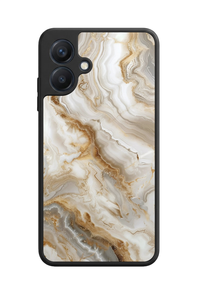 Samsung Galaxy A07 Uyumlu Mermer Marble Tasarımlı Glossy Premium Kılıf