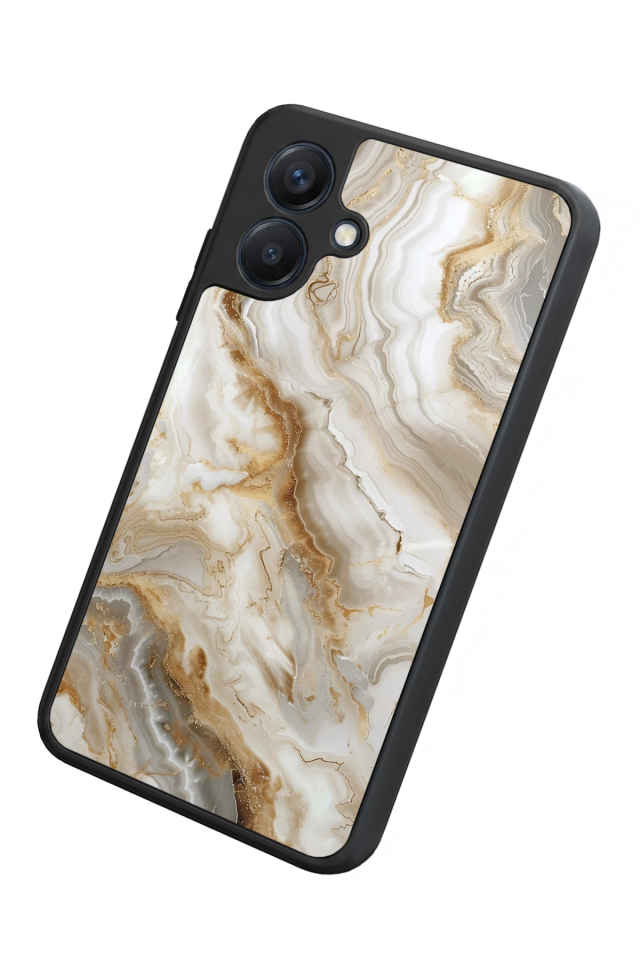 Samsung Galaxy A07 Uyumlu Mermer Marble Tasarımlı Glossy Premium Kılıf