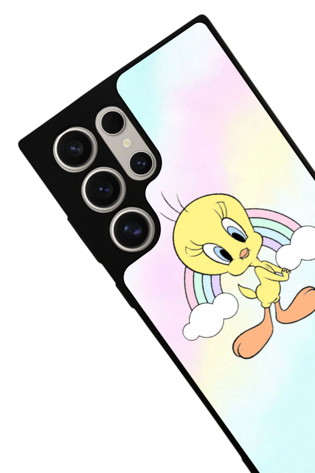 Samsung Galaxy S22 Ultra Uyumlu Tweety Tasarımlı Glossy Premium Kılıf