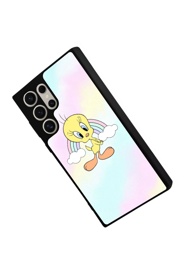 Samsung Galaxy S22 Ultra Uyumlu Tweety Tasarımlı Glossy Premium Kılıf