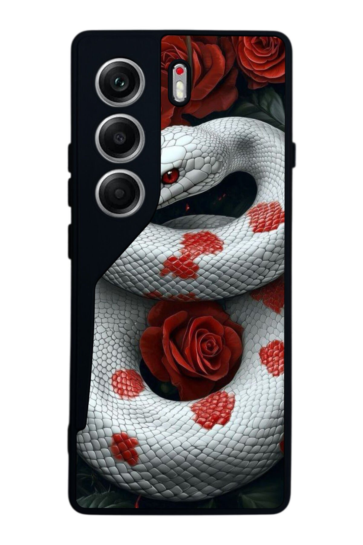 Tecno Camon 40 Uyumlu Yılan Tasarımlı Glossy Premium Kılıf