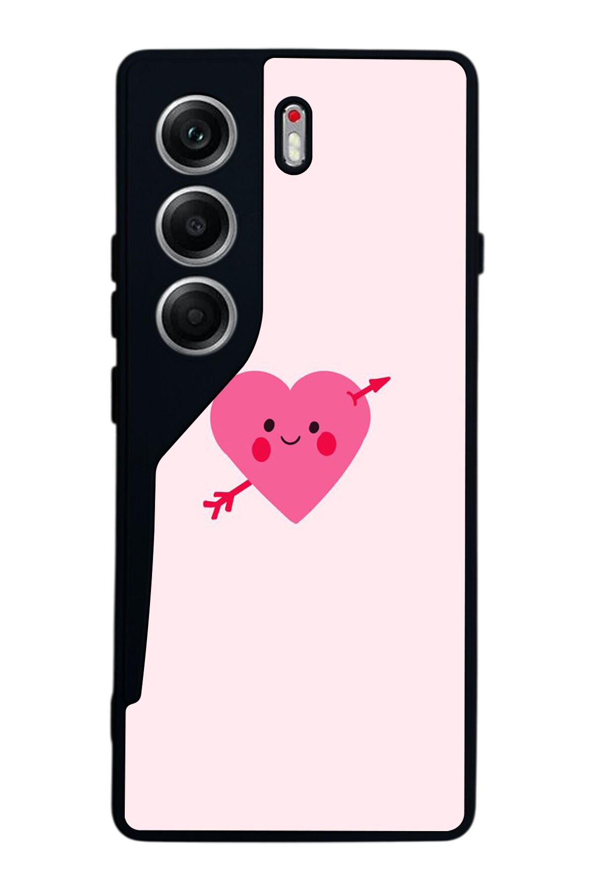 Tecno Camon 40 Uyumlu Kalp Love Tasarımlı Glossy Premium Kılıf