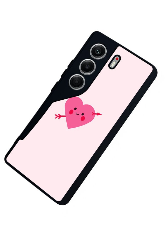 Tecno Camon 40 Uyumlu Kalp Love Tasarımlı Glossy Premium Kılıf