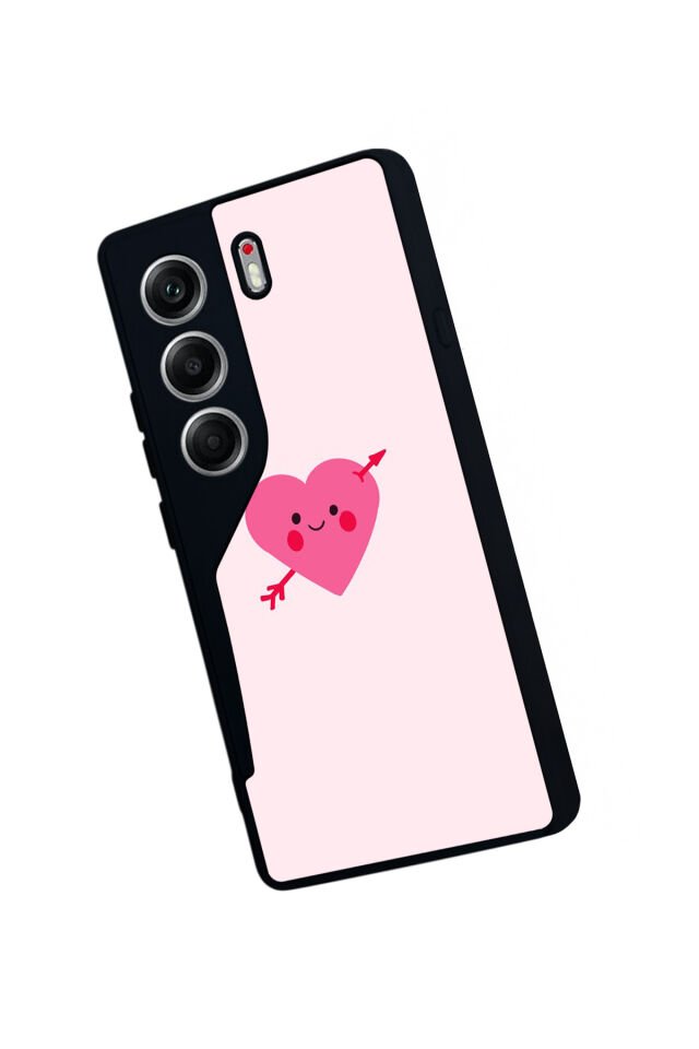 Tecno Camon 40 Uyumlu Kalp Love Tasarımlı Glossy Premium Kılıf