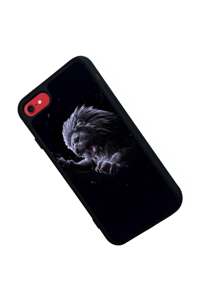 iPhone 8 Uyumlu Aslan Tasarımlı Glossy Premium Kılıf