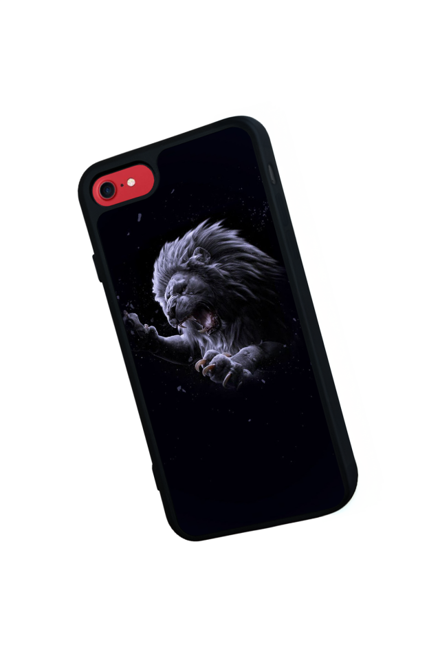 iPhone 8 Uyumlu Aslan Tasarımlı Glossy Premium Kılıf
