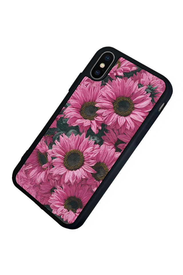 iPhone XS Max Uyumlu Cicek Tasarımlı Glossy Premium Kılıf
