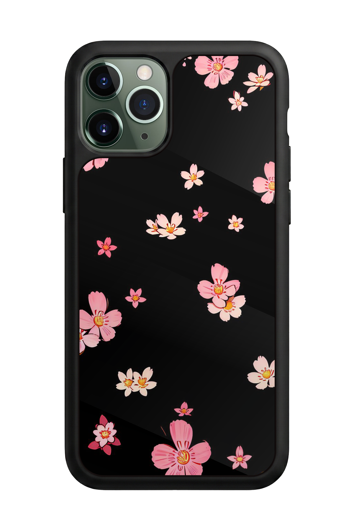 iPhone 11 Pro Uyumlu Floral Tasarımlı Glossy Premium Kılıf