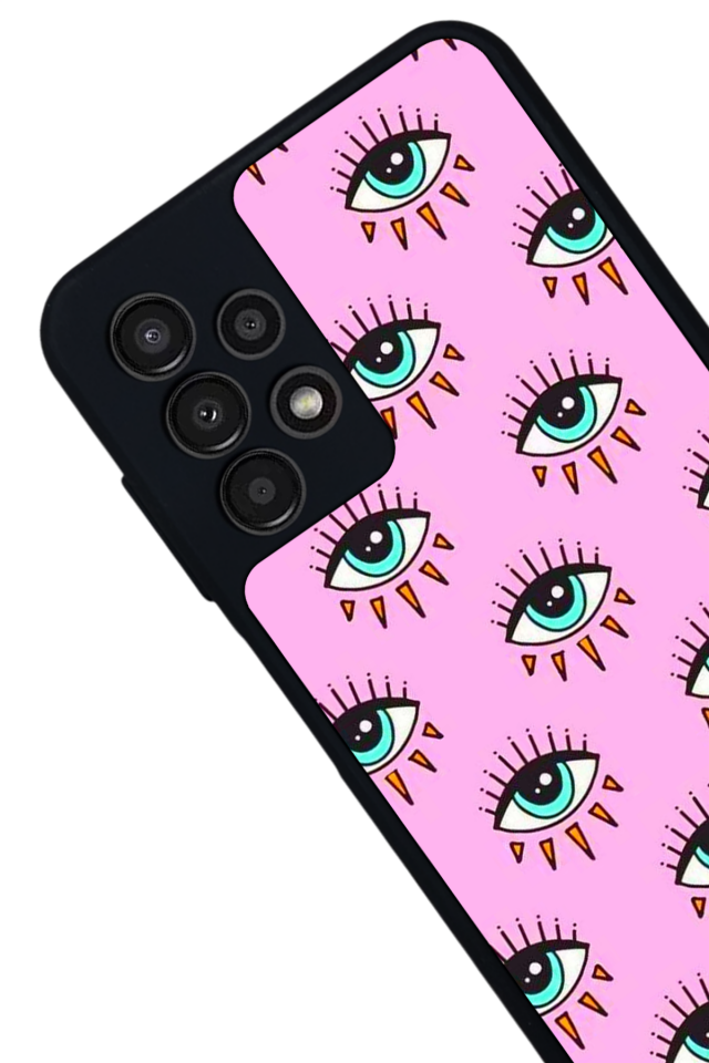 Samsung Galaxy A13 Uyumlu Göz Tasarımlı Glossy Premium Kılıf