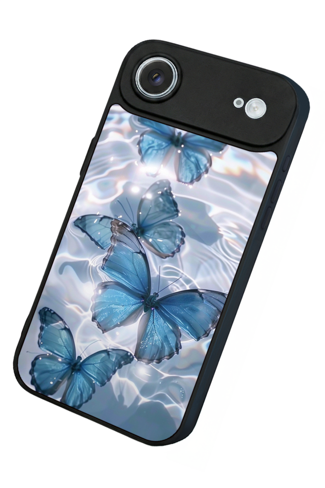 iPhone 17 Air Uyumlu Kelebek Tasarımlı Glossy Premium Kılıf
