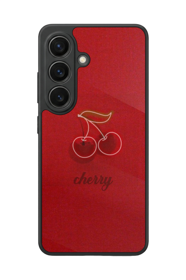 Samsung Galaxy S26 Uyumlu Kiraz Tasarımlı Glossy Premium Kılıf