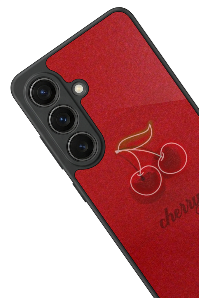 Samsung Galaxy S26 Uyumlu Kiraz Tasarımlı Glossy Premium Kılıf