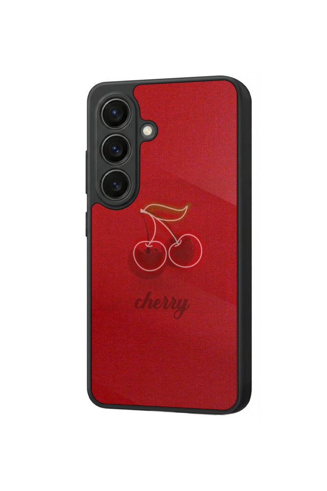 Samsung Galaxy S26 Uyumlu Kiraz Tasarımlı Glossy Premium Kılıf