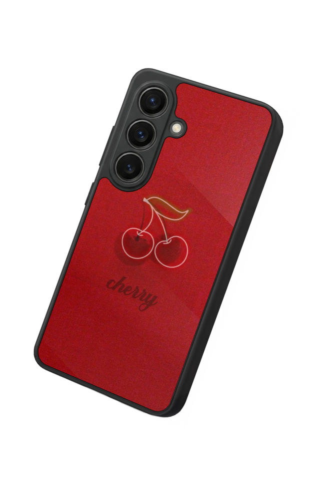 Samsung Galaxy S26 Uyumlu Kiraz Tasarımlı Glossy Premium Kılıf