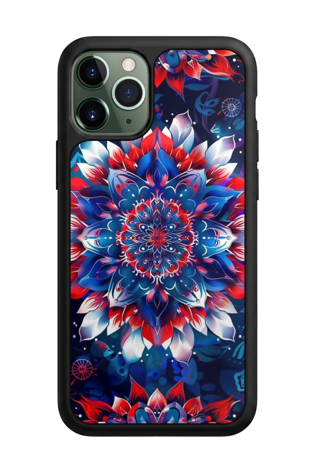 iPhone 11 Pro Max Uyumlu Mandala Tasarımlı Glossy Premium Kılıf