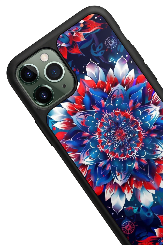 iPhone 11 Pro Max Uyumlu Mandala Tasarımlı Glossy Premium Kılıf