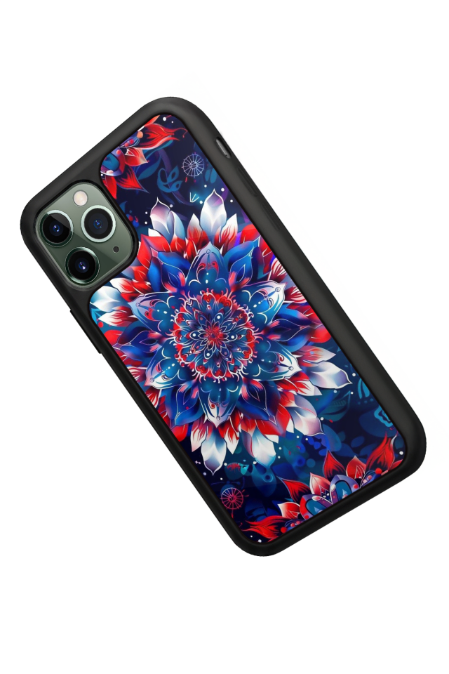 iPhone 11 Pro Max Uyumlu Mandala Tasarımlı Glossy Premium Kılıf
