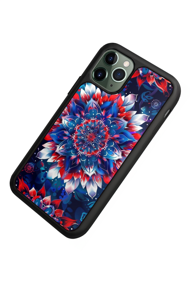iPhone 11 Pro Max Uyumlu Mandala Tasarımlı Glossy Premium Kılıf