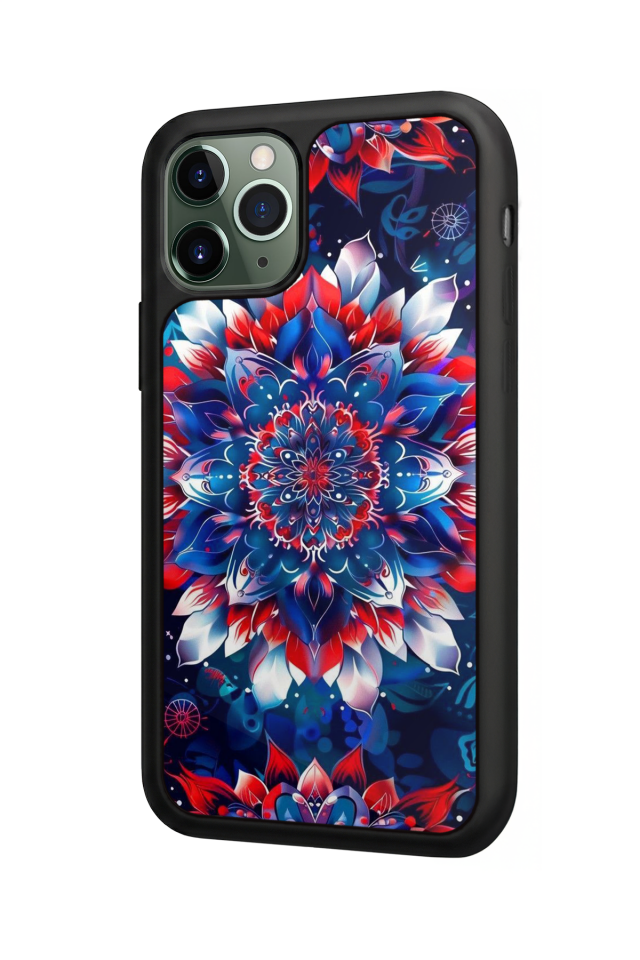 iPhone 11 Pro Max Uyumlu Mandala Tasarımlı Glossy Premium Kılıf