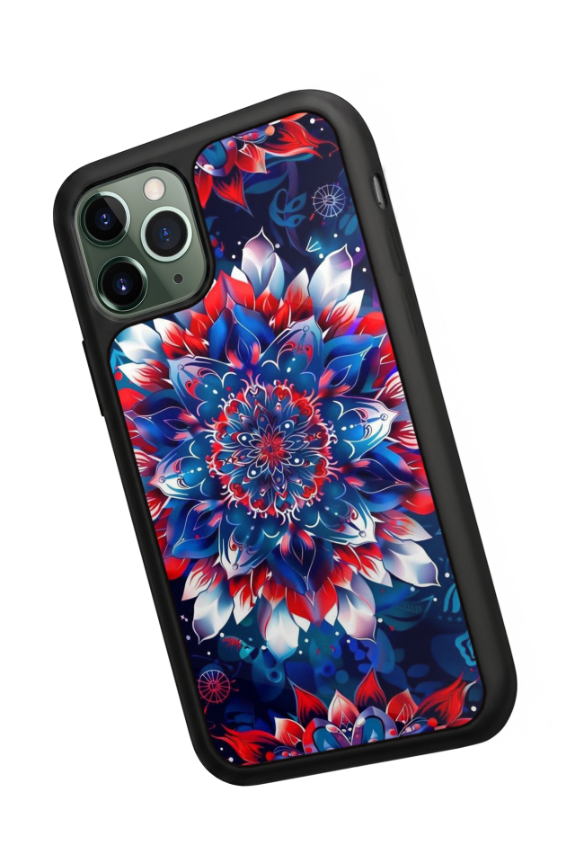 iPhone 11 Pro Max Uyumlu Mandala Tasarımlı Glossy Premium Kılıf