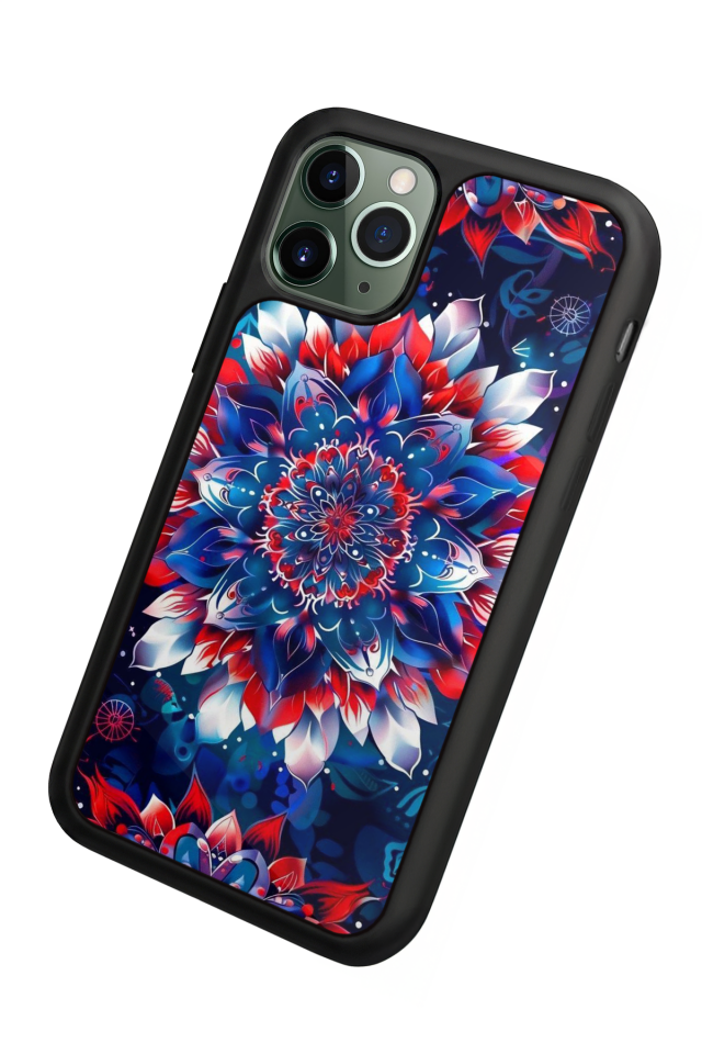 iPhone 11 Pro Max Uyumlu Mandala Tasarımlı Glossy Premium Kılıf