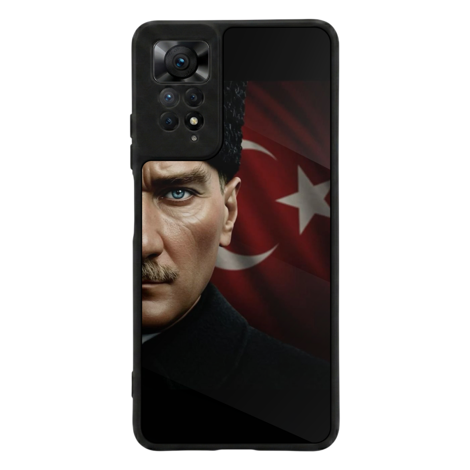 Xiaomi Redmi Note 11 Pro Uyumlu Mustafa Kemal Ataturk Tasarımlı Glossy Premium Kılıf
