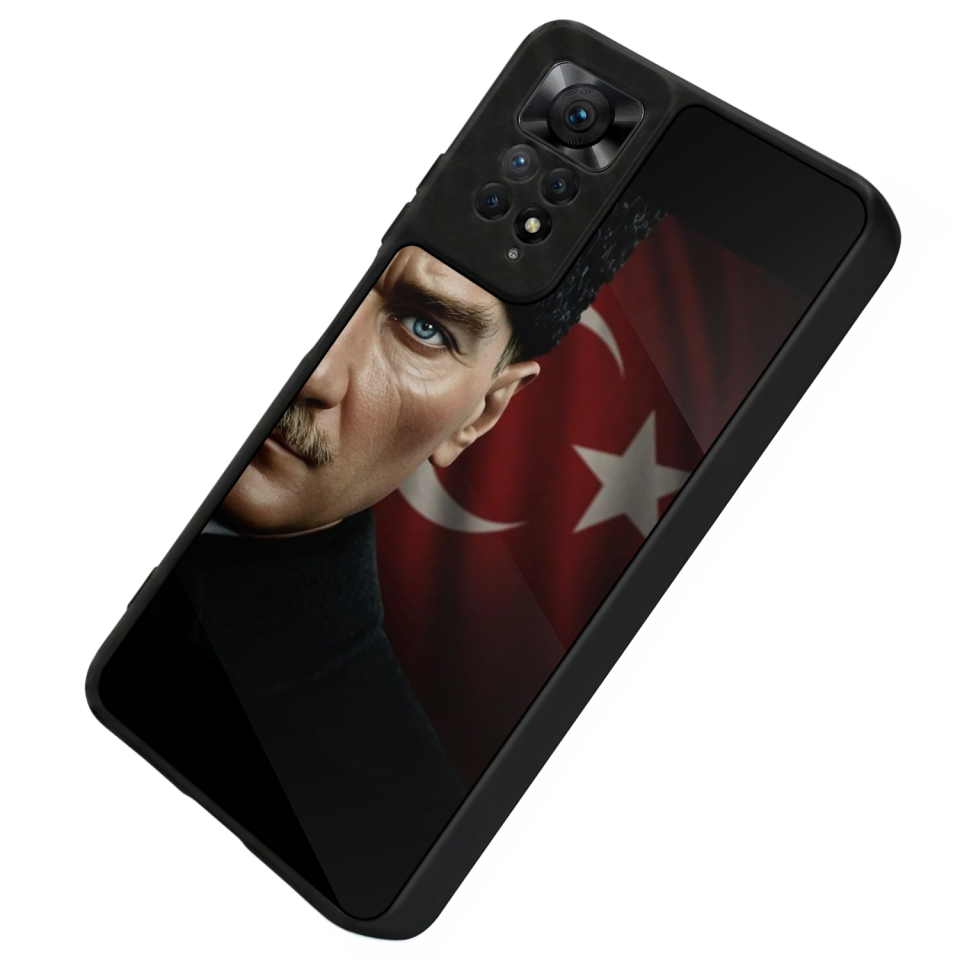 Xiaomi Redmi Note 11 Pro Uyumlu Mustafa Kemal Ataturk Tasarımlı Glossy Premium Kılıf