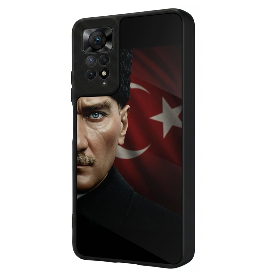 Xiaomi Redmi Note 11 Pro Uyumlu Mustafa Kemal Ataturk Tasarımlı Glossy Premium Kılıf