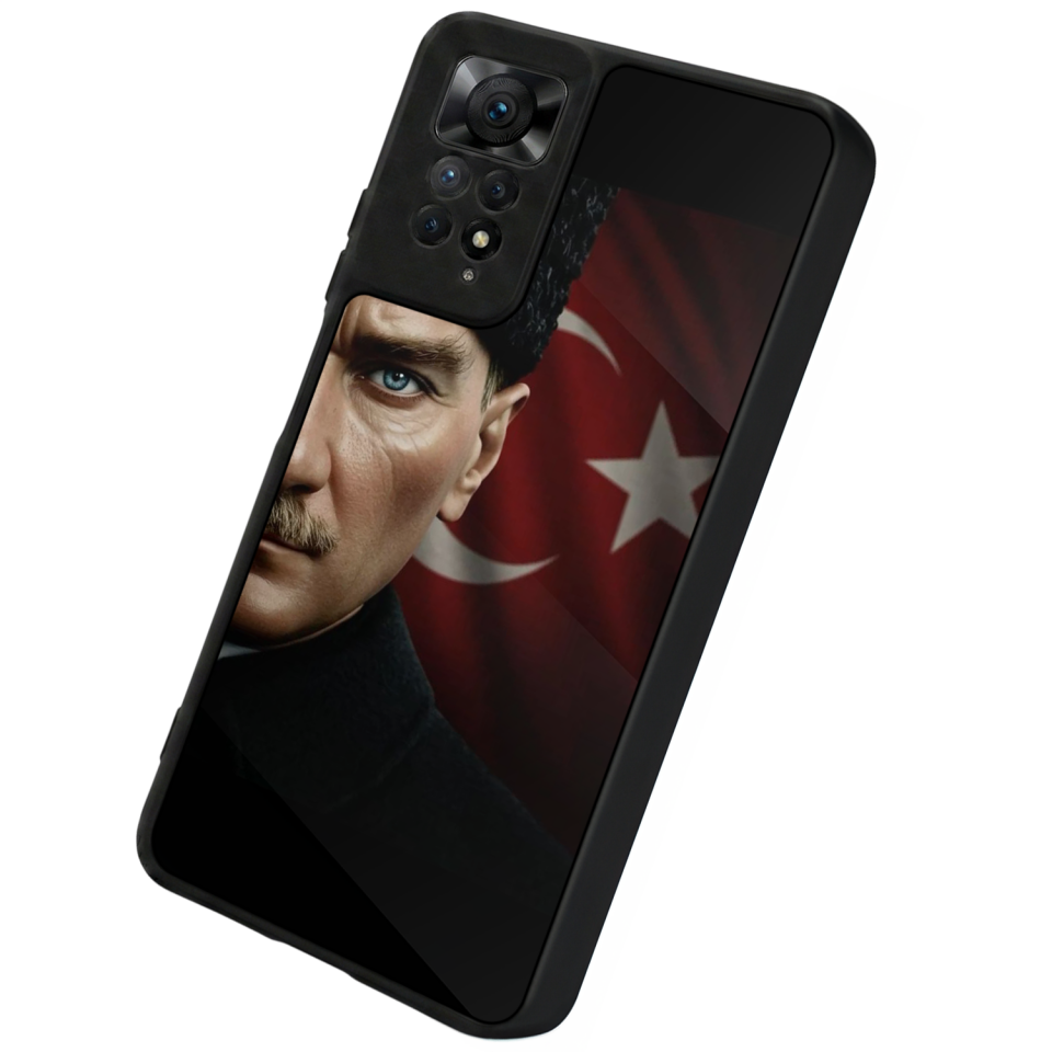 Xiaomi Redmi Note 11 Pro Uyumlu Mustafa Kemal Ataturk Tasarımlı Glossy Premium Kılıf