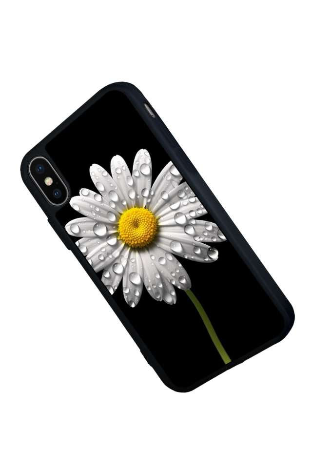 iPhone X/ XS Uyumlu Papatya Tasarımlı Glossy Premium Kılıf
