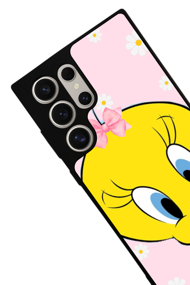 Samsung Galaxy S22 Ultra Uyumlu Tweety Tasarımlı Glossy Premium Kılıf
