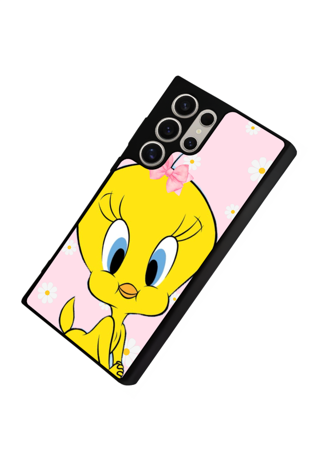 Samsung Galaxy S22 Ultra Uyumlu Tweety Tasarımlı Glossy Premium Kılıf